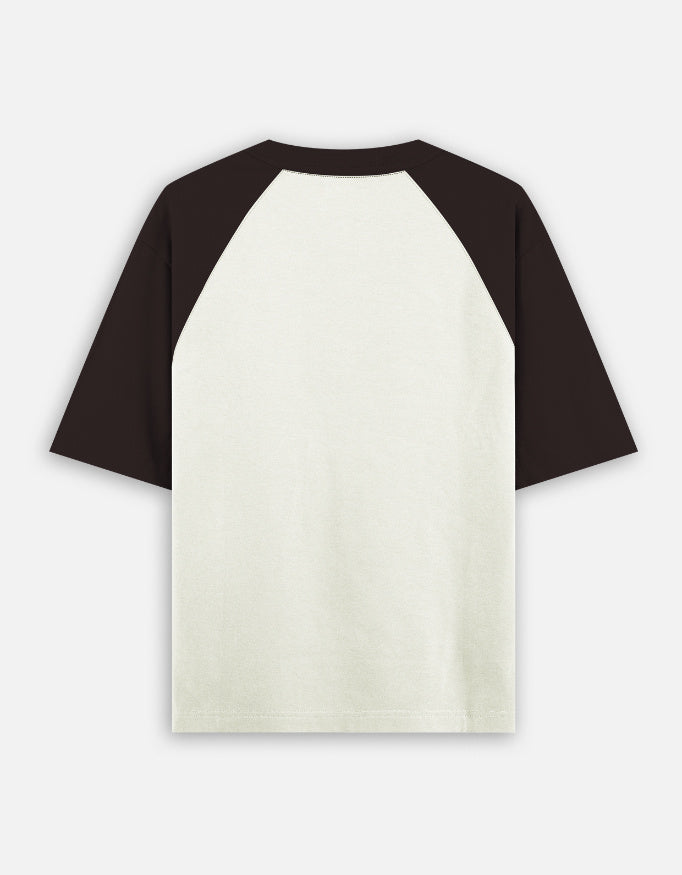 T-shirt Coffee Brown off white