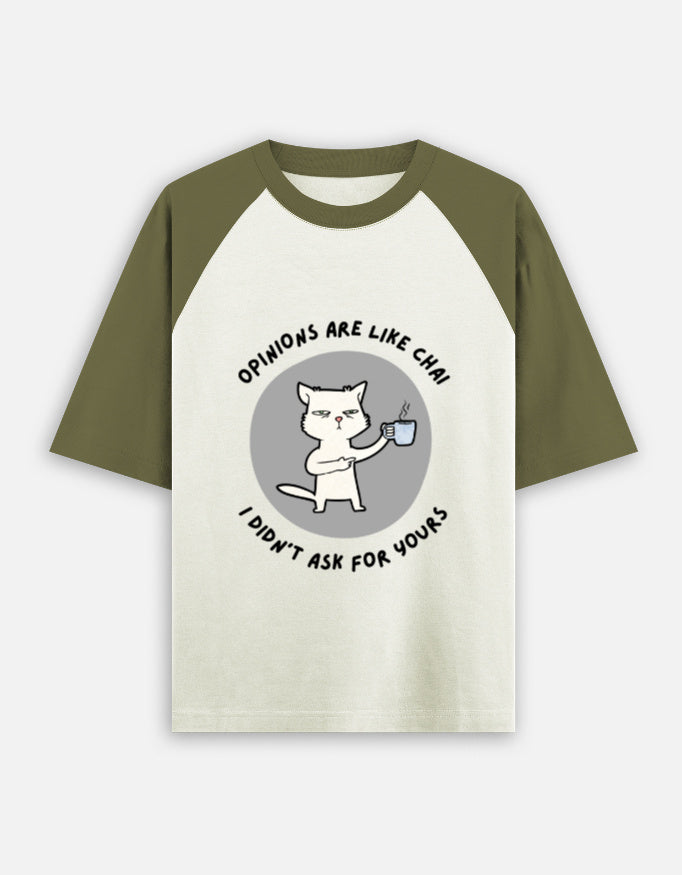 T-shirt Olive Green off white