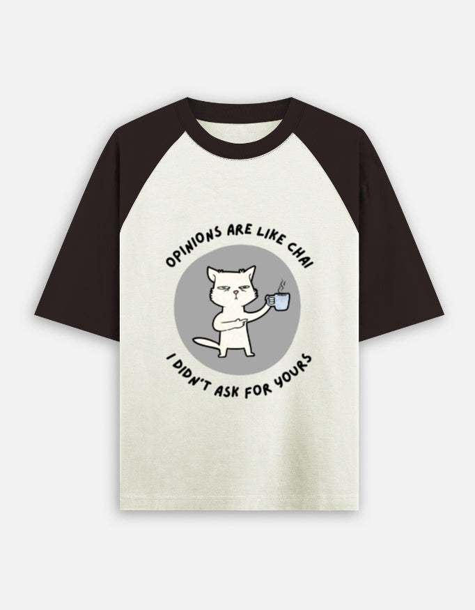 T-shirt Coffee Brown off white